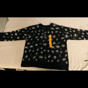 Kendall & Kylie leopard print pullover sweater